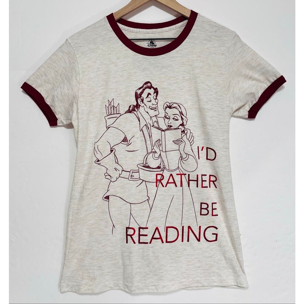 Disney Store Beauty And The Beast   I’D Rather Be Reading Tee   Size L